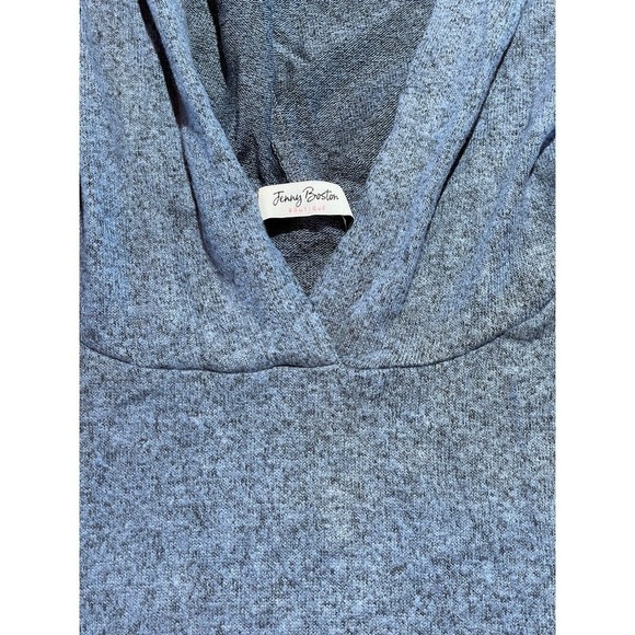 Jenny Boston Women's Hooded pullover shirt with pocket. Super soft. Blue. Small - Picture 2 of 5